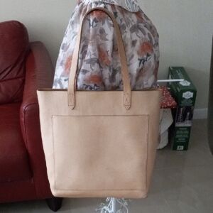 Madewell Tan Leather Tote Bag